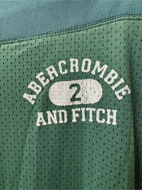 Abercrombie & Fitch A&F Vintage 2000s 90s Y2K Nylon Track Pants Green Medium - Image 4