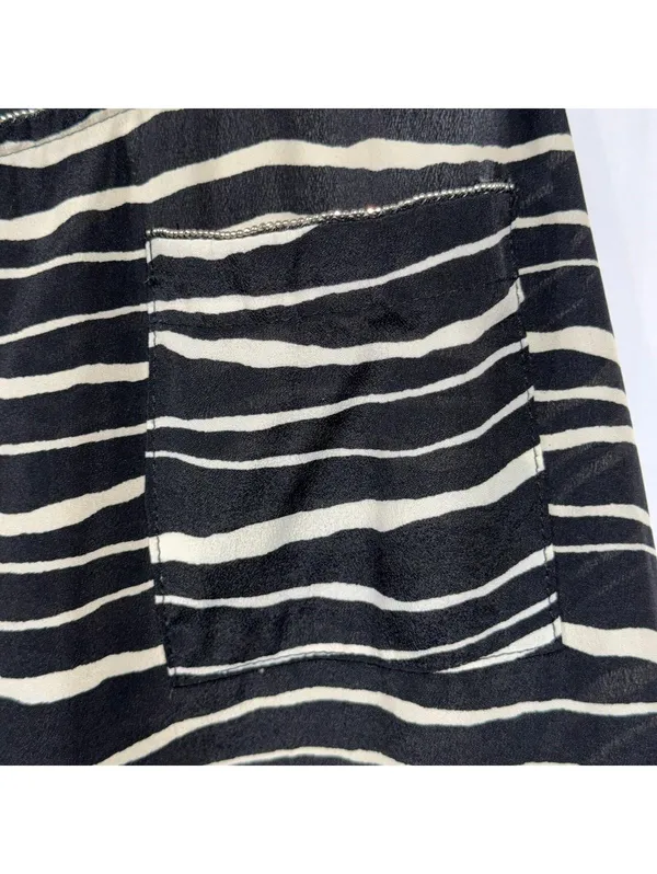 Imaginary Voyage Zebra Stripe Racerback Tank Top Size Large - Image 6