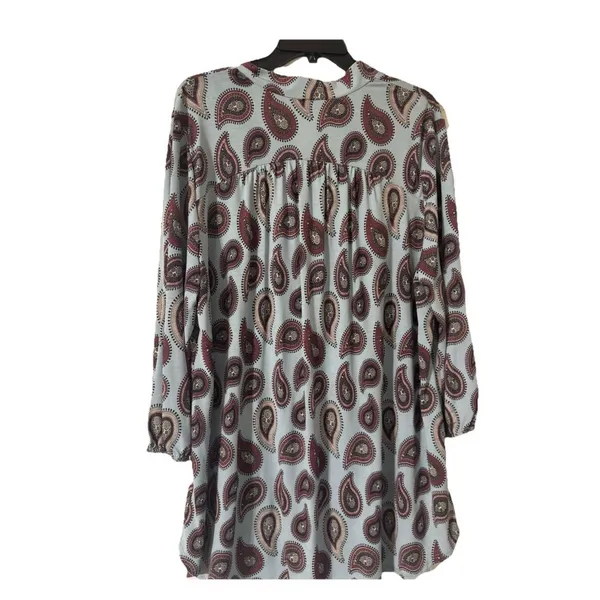 Women’s HONEYME CURVY Blouse Size XXL lightweight Paisley Tunic Blue - Image 2