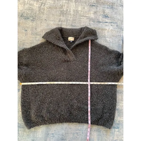 Universal Thread Dark Charcoal Gray Split Neck Lounge Pullover Sweater XXL - Image 8