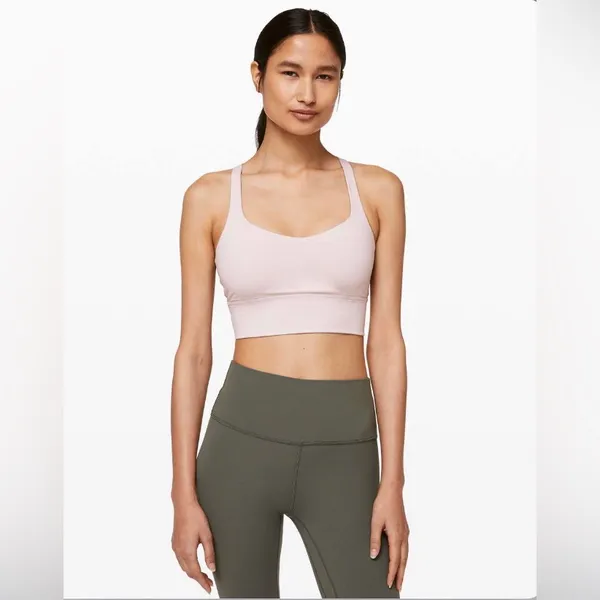 Lululemon Womens Free To Be Longline Sports Bra Flush Light Pink FUSP Sz 6 - Image 11