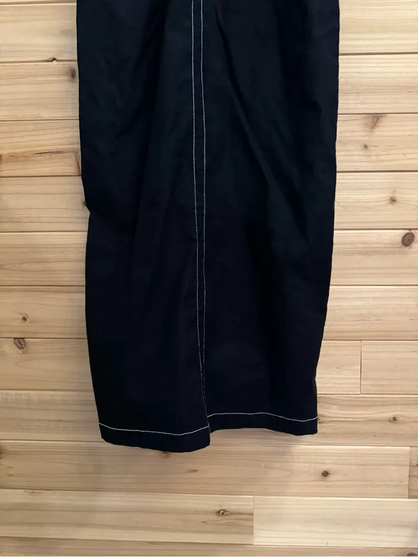 Anthropologie Size 2 Black Slim Midi Shirt Dress Business Casual Office Slit - Image 10