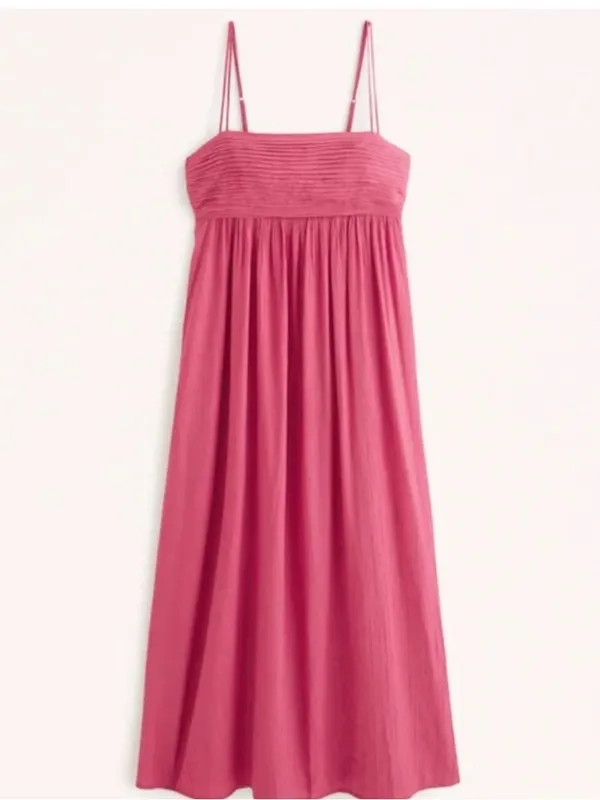 Abercrombie & Fitch Crinkle Textured Maxi Dress Size Medium - Image 2