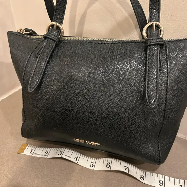 Bag Nine West Elegant Black Satchel Clean! Kylee Mini Tote Crossbody - Image 3