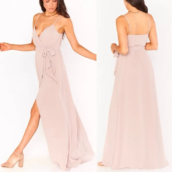 Show Me Your Mumu New Liz Maxi Bridesmaid Dress Dusty Blush Pink Size Medium - Image 4