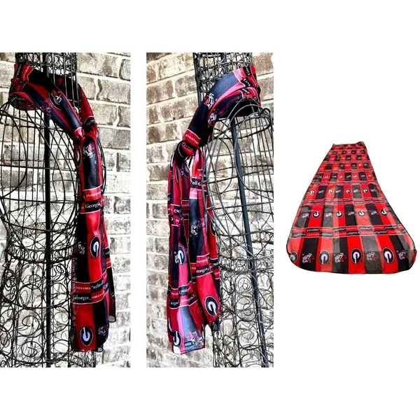 VTG University Georgia Scarf UGA Football Bulldogs Dawgs 58 in L x 12 in NWT - Image 5