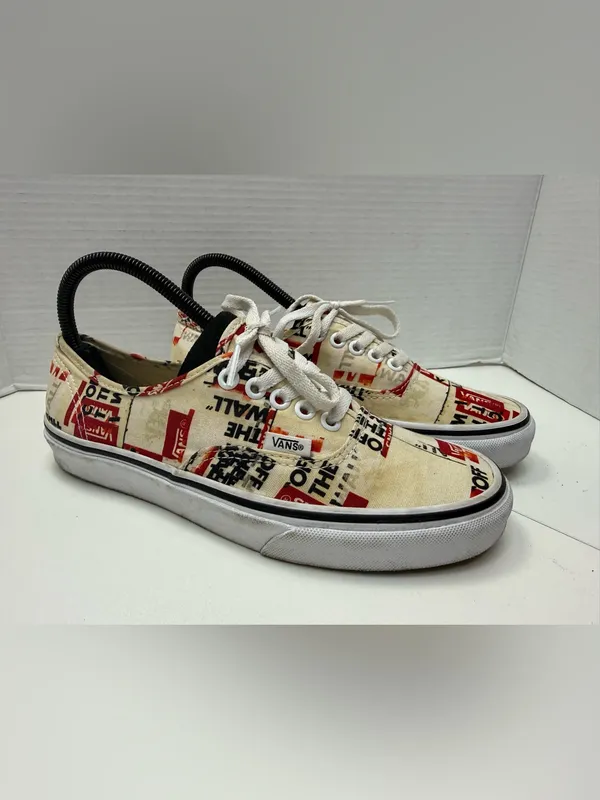Vans authentic "Off The Wall" logo graphics Sneakers 8.5 w / 7 M - Image 10