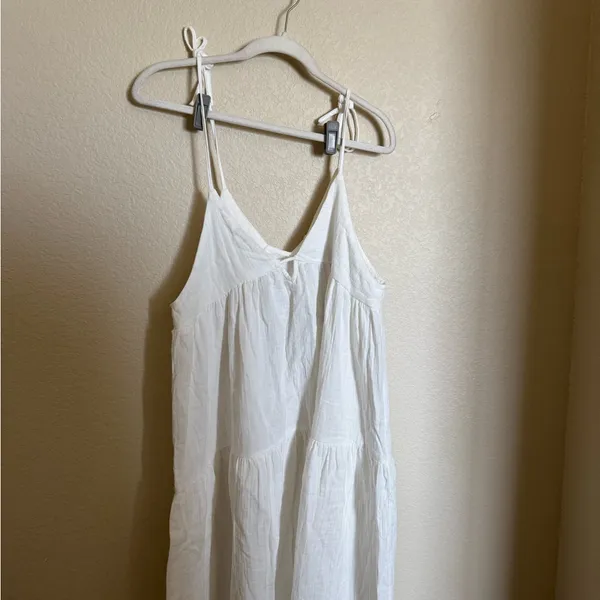 Jacquie the Label Flowy Boho Maxi Dress Sz S Strappy Tiered‎ Gauze Beach NEW - Image 2