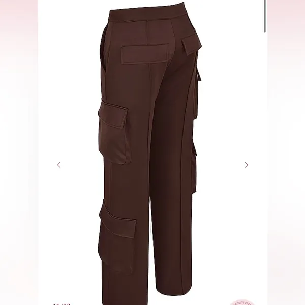 Host‎ of cb Daria cargo chocolate trousers pants NWOT size XS - Image 4