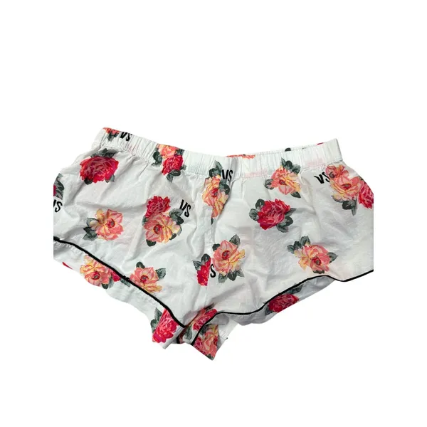Victorias Secret Womens‎ Floral Pajama Shorts Size M White Soft Feminine - Image 2