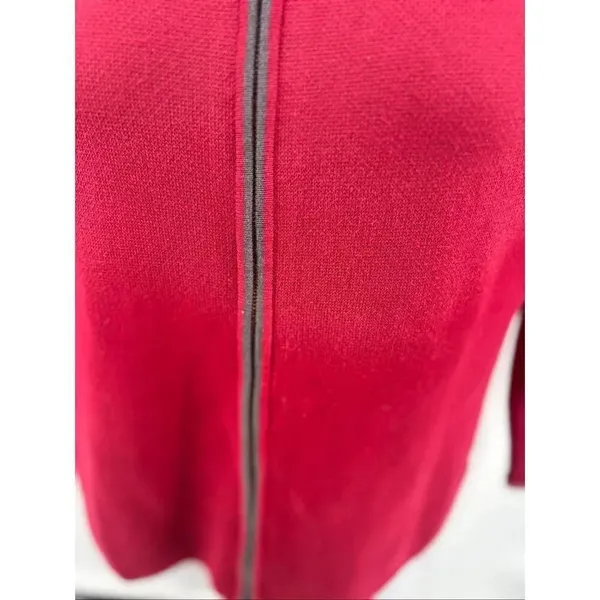 Eddie Bauer Sport Snowflake Full Zip Sweater Jacket XL Red - Image 12
