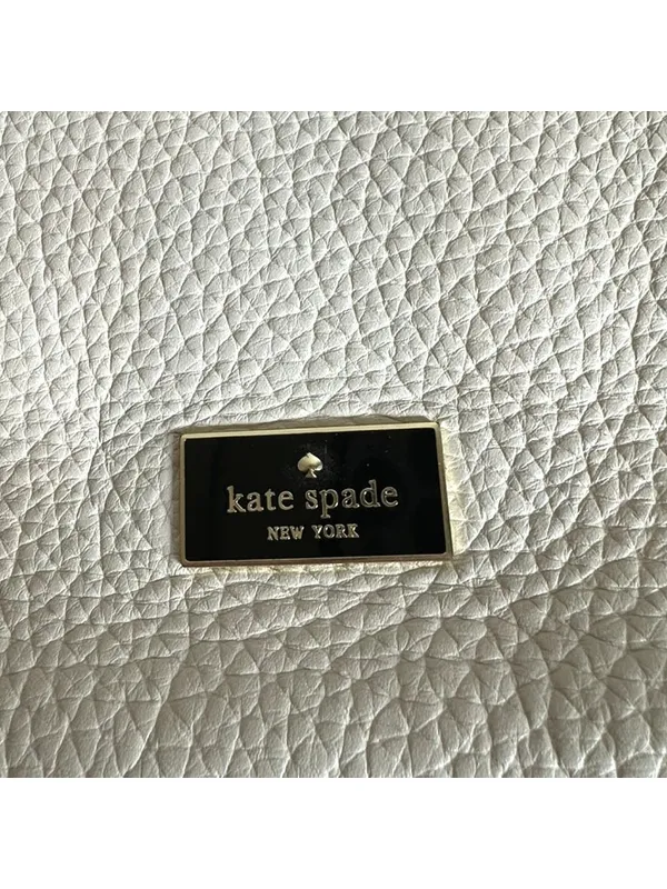 Kate Spade Ivory Pebbled Leather Convertible Hobo Shoulder Crossbody Bag - Image 3