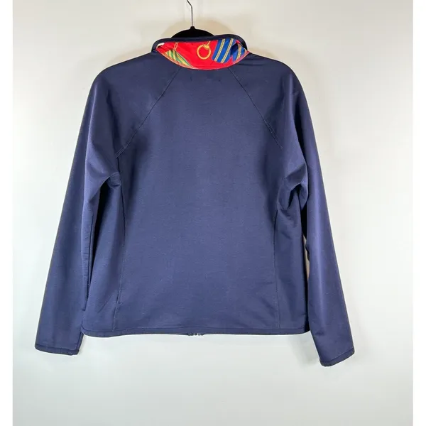 VINTAGE LRL Lauren Active Jacket Blue Full Zip Quilted Equestrian Stretch Large - Image 2