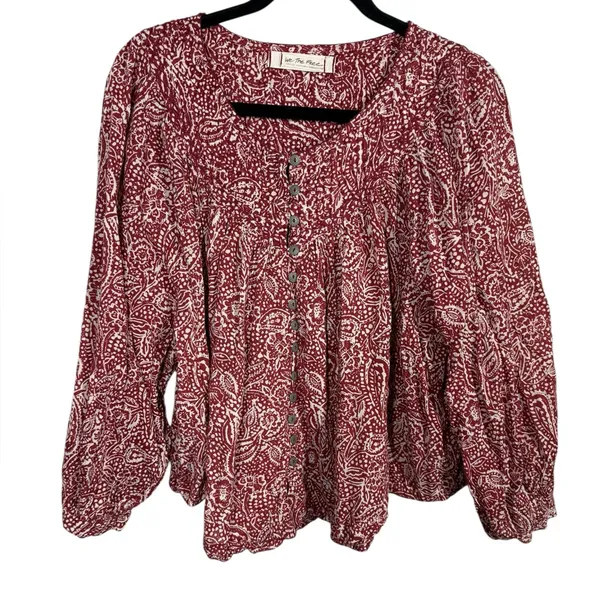 We The Free x Free People Cool Meadow Printed Top Size Medium - Image 3