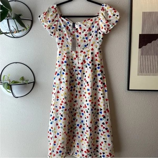 Cider‎ heart print midi dress medium - Image 5