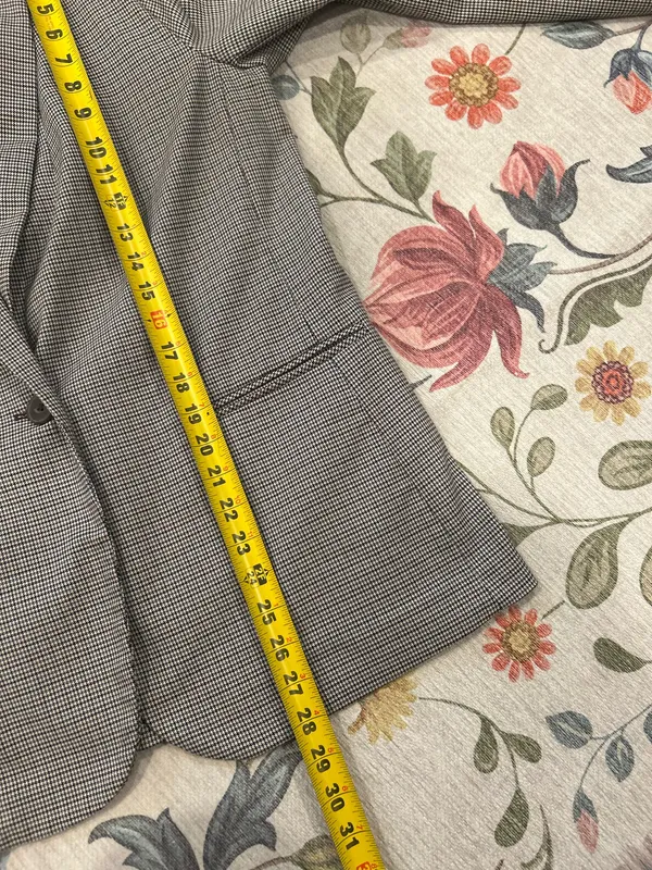 Houndstooth print blazer Gray Size M - Image 8