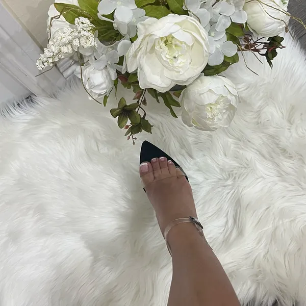🖤🖤BLACK SUEDE HEELS Black Size 7 - Image 8