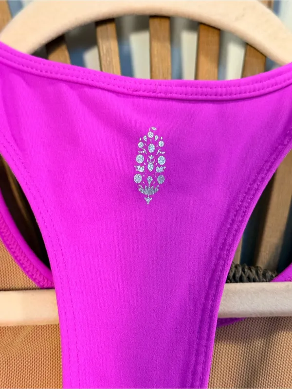 Free People Movement Palm Sorings Sports Bra Magenta Athleisure Active Sporty - Image 8