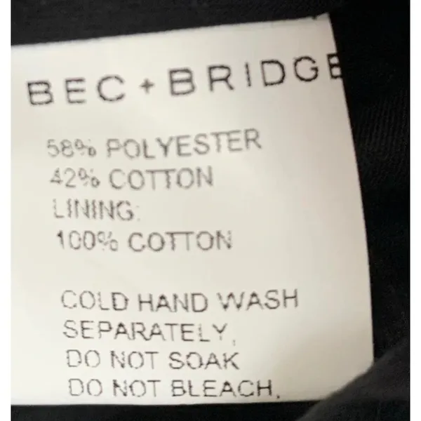 Bec + Bridge Women's Size 4 Black White Zebra Cecile Mini Dress v6x - Image 7