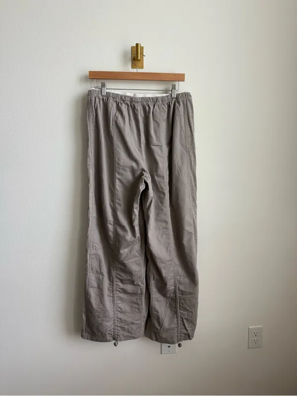 Daily Practice by Anthropologie Parachute Wide Leg Pants Taupe Small - Image 8