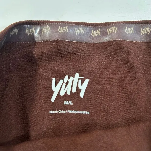 Fabletics Yitty Nearly Naked High-Waisted Shaping Shorts Brown | Size M/L - Image 4