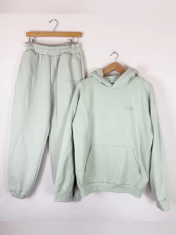 COMFRT Pastel Mega Hoodie and Pants Sweat Set in Mint Green - Image 3