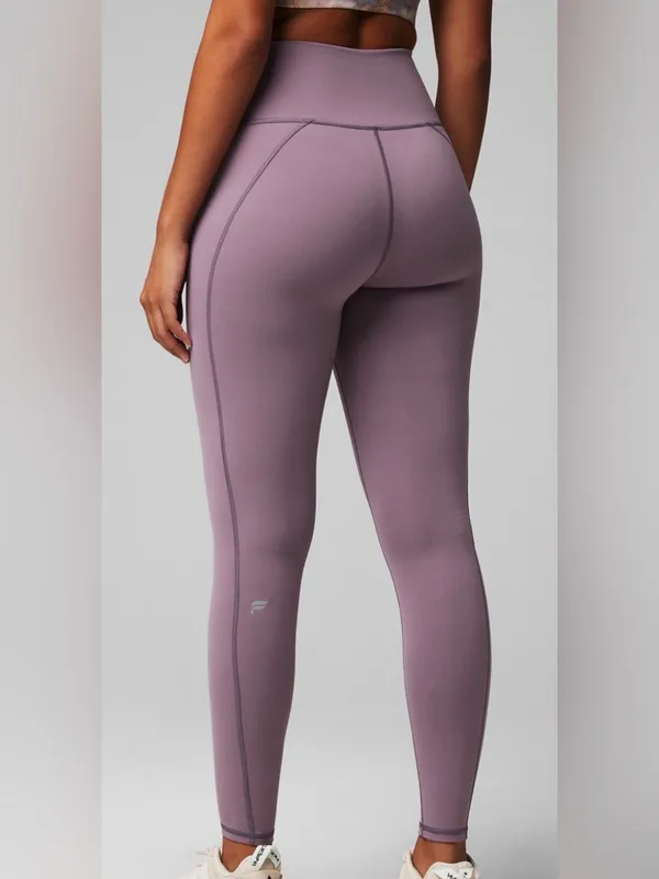 Fabletics Define‎ High-Waisted PowerHold Leggings Size Large Plum Cactus Yoga - Image 3