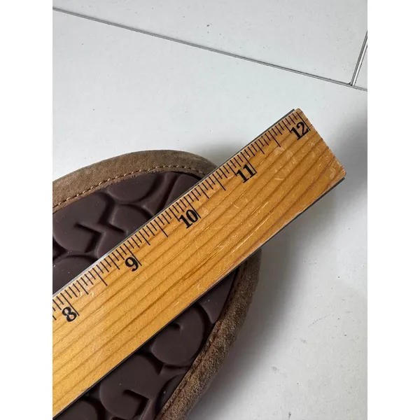 UGG Ansley Moccasin Slippers Women Size 10 Brown Suede Shearling Minimalist‎ - Image 8