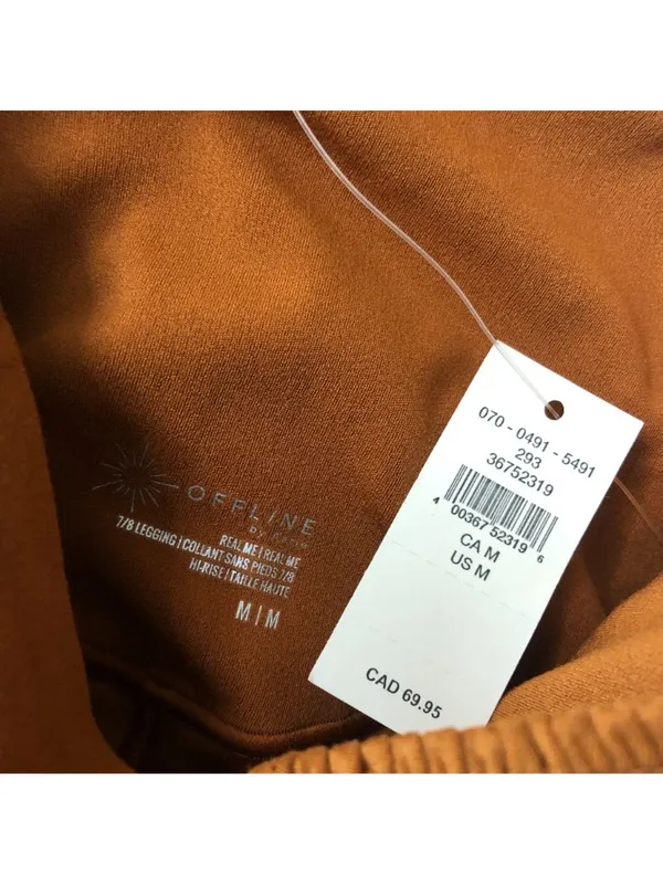 Offline By Aerie Real Me 7/8 Legging Hi Rise Orange Nylon & Elastane Size M - Image 3