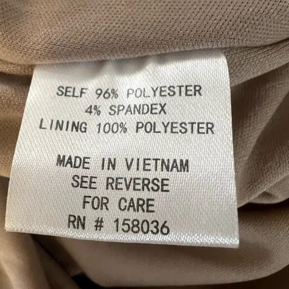 Birdy Grey Jay Crepe Maxi Dress Taupe V-Neck Side Slit Size Medium Bridesmaid - Image 6