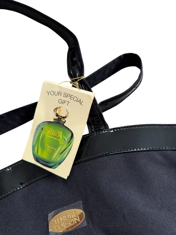 CHRISTIAN DIOR Vintage Tendre Poison Black Tote Bag NEW NWT - Image 2