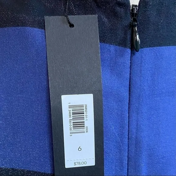 Banana Republic‎ Womens Blue Navy Striped Peplum Sleeveless Top Size 6 NWT - Image 8
