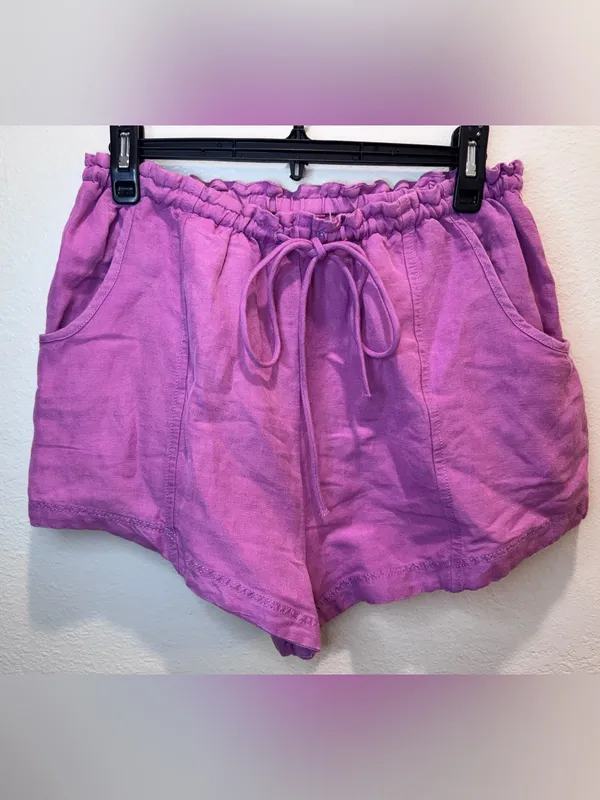 NWT Free People Mirella Cinched Shorts in Pink Plum Size XS - Image 4