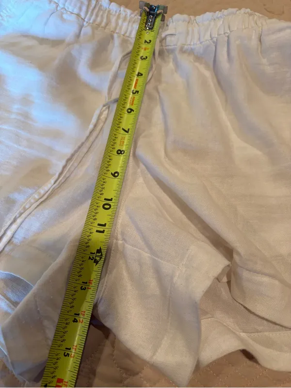 Gap White Linen Blend Pull-On Easy Shorts women’s M - Image 8