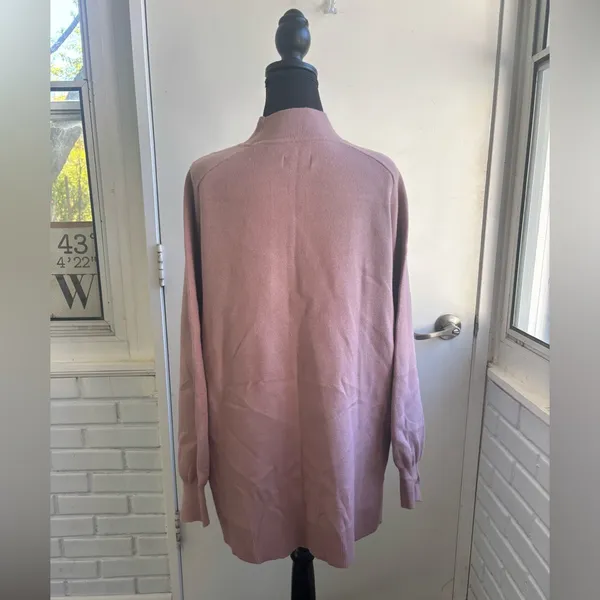 Maeve Crew Neck Side Slit Tunic‎ Sweater large oversized layered workwear staple - Image 8