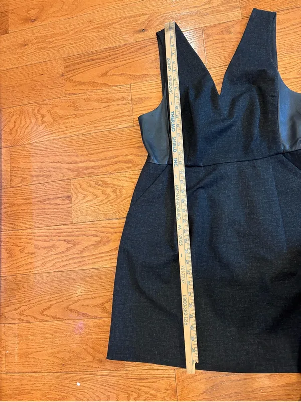 Madewell Sheath Dress Faux Leather Panel Size 12 Career Cocktail Minimalist - Image 4
