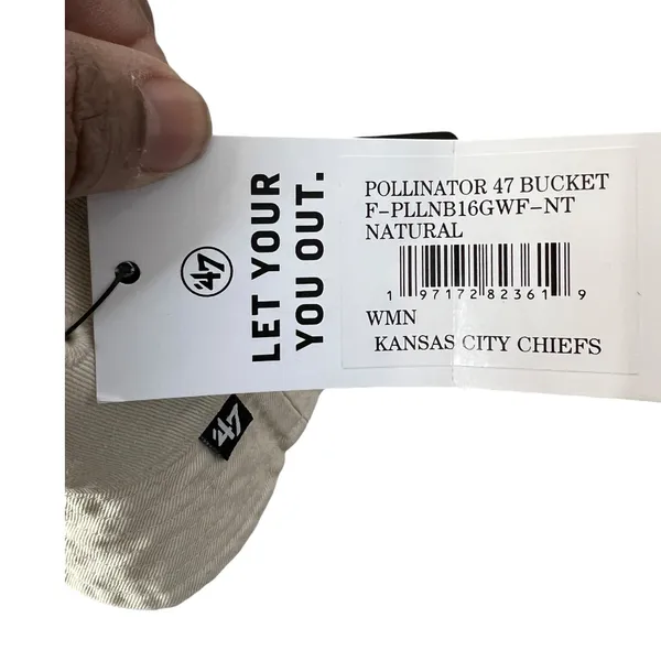 47 Brand Kansas City Chiefs Women Pollinator Bucket Hat - Natural - Image 5