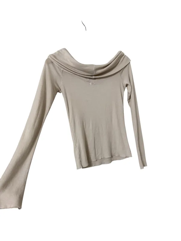 ARITZIA Babaton Streamline Wool Birch Off Shoulder Long Sleeve Top Sweater - Image 6