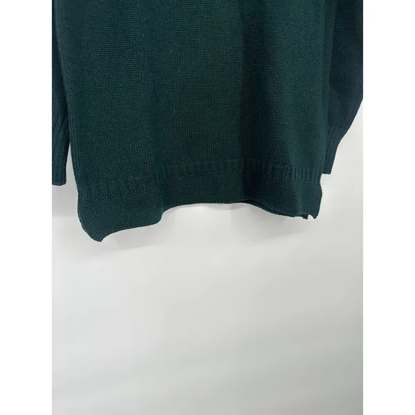 Woolovers Sweater Womens Small Green 100% British Wool‎ Classic Preppy Pullover - Image 3