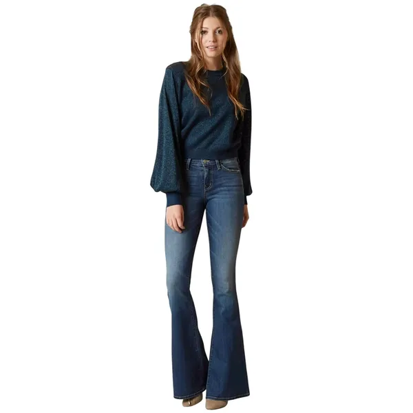 Free People Teal Blue‎ Let It Shine Sweatshirt OB719485 Small - Image 12