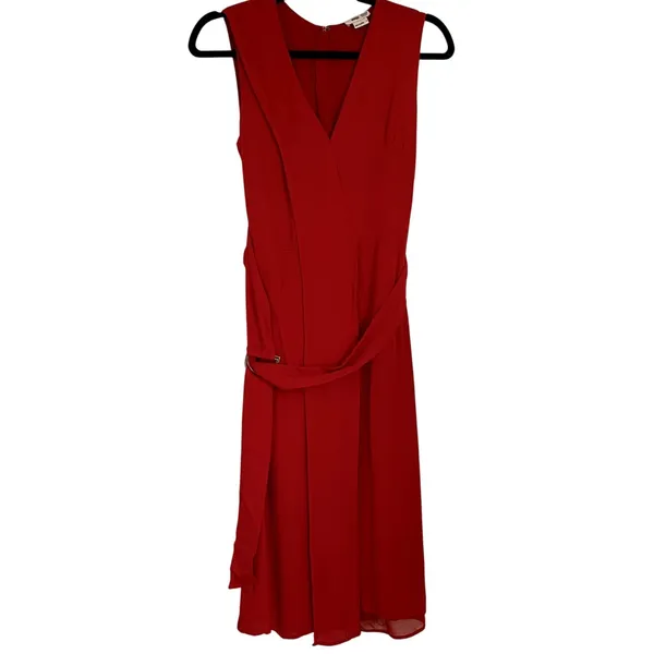 Jason Wu Sleeveless Knee Length Wrap‎ Dress in Red MRSP $495 - Image 2