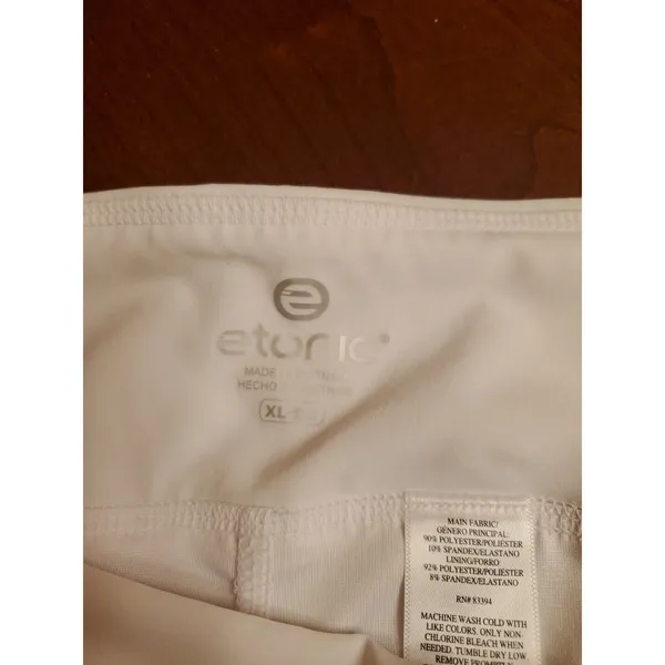 Etonic Athletic Woven Skort Wovens L Large White Core Pleated Built In Shorts XL - Image 10