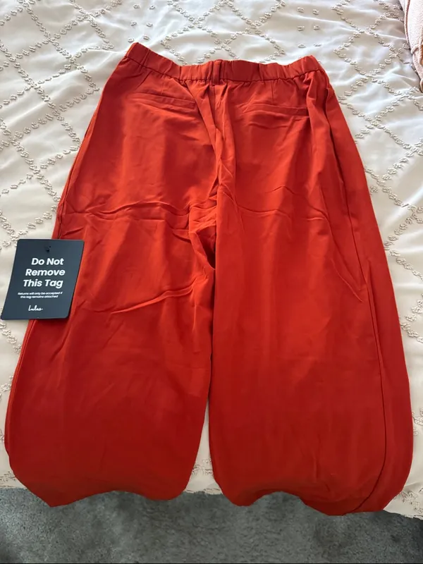 Lulus Sophisticated Company Rust Red Straight Leg Trouser Pants - Image 6