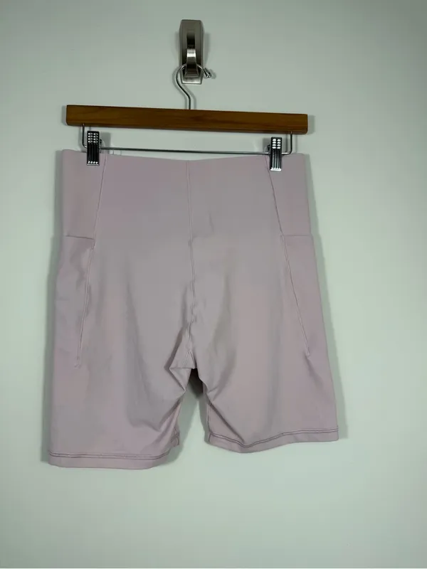 Offline by Aerie Real Me High Waisted Pocket Bike Shorts Pink Large - Image 2