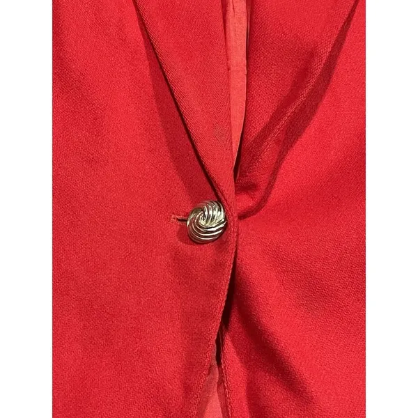 Sellecca red blazer 14 wool blend‎ vintage professional holidays tartan - Image 2