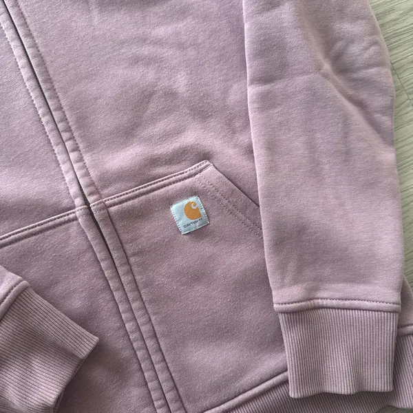 Pink Carhartt zip up hoodie  - Image 2
