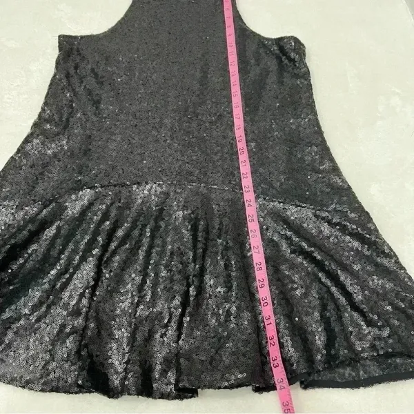 Free People blue sequin liquid shine mini dress M concert cocktail party - Image 15