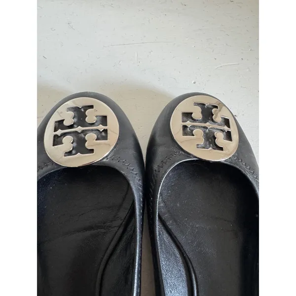 Tory Burch Reva‎ black ballet flats size 7M. Lightly worn - Image 6