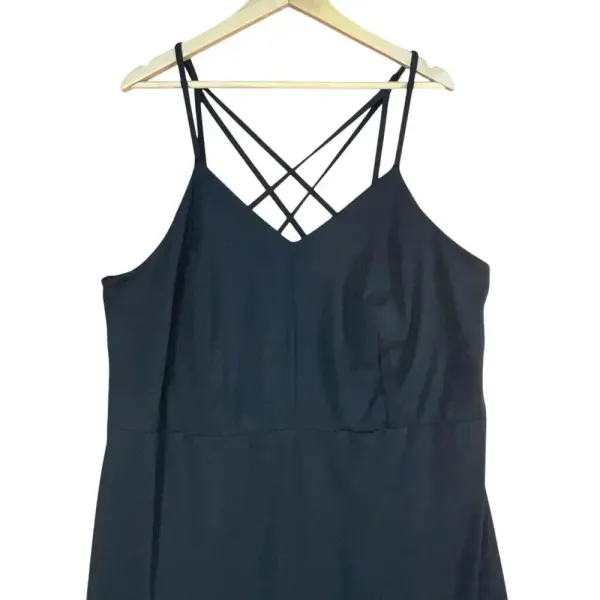 Market & Spruce‎ Women’s Black Alisha Soft Jersey Strappy Long Maxi Dress 2X - Image 3