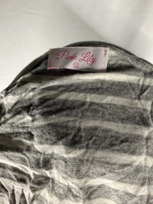 Pink Lily Gray and White Striped Maxi Dress - Image 4